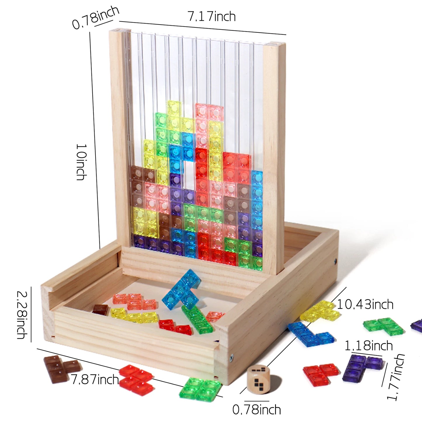 3d transparente tetris quebra-cabeça lógica pensando desenvolvimento cerebral dois jogadores tetris lógica divertido brinquedo educativo duas versões disponíveis