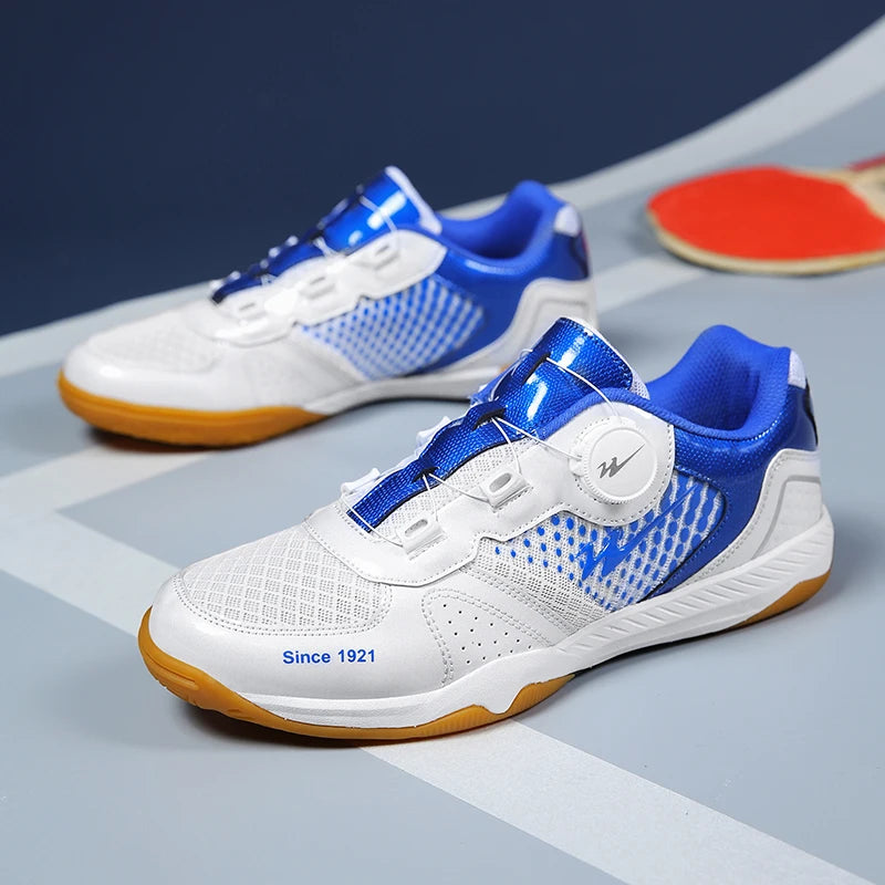 Tênis de mesa profissional tênis de mesa respirável sapatos de tênis de laço rápido calçado de treinamento confortável