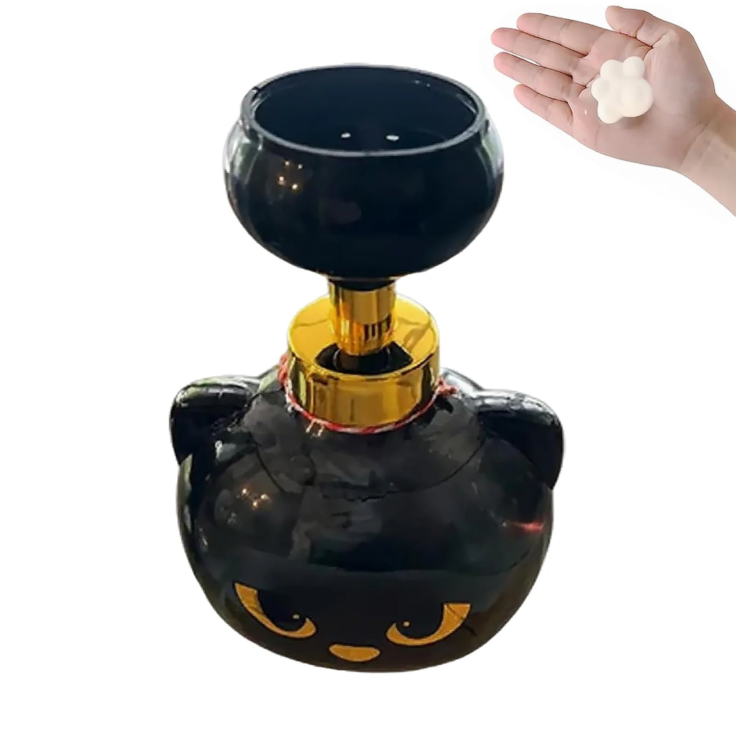 Dispensador de sabão de espuma de pata de gato bonito design de gato bomba de bico recarregável para banheiro cozinha crianças diversão lavagem à mão presente para amantes de gatos