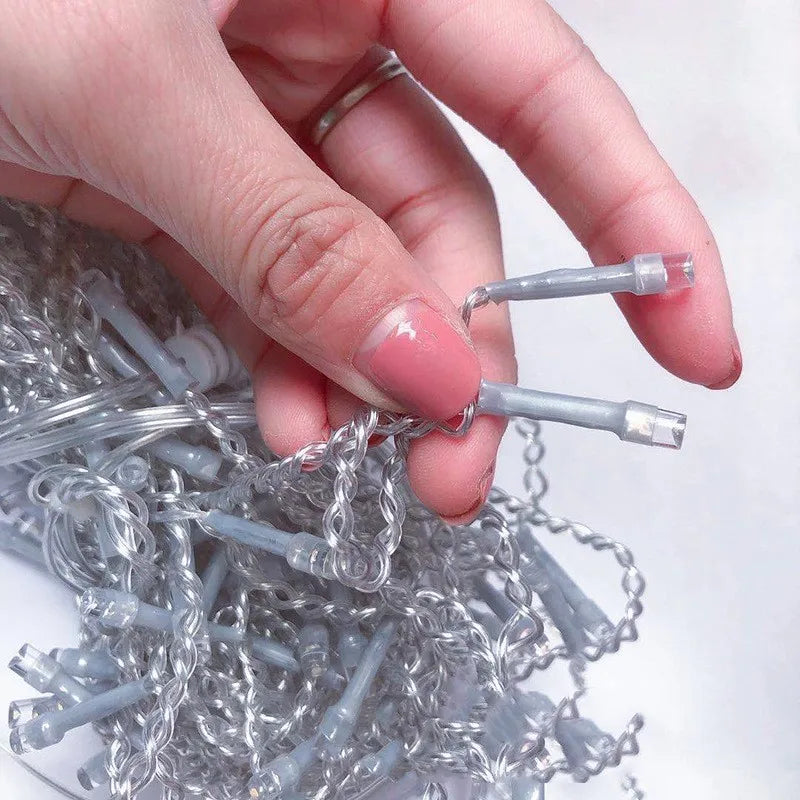 Decoração de Natal 2025 Garland de rua na casa Led Icicle Luzes Outdoor Festoon Cortina Garland 3/4M EU Plug Waterproof Connecter Para Ano Novo / Casamento / Festa / Natal / Garden Decor