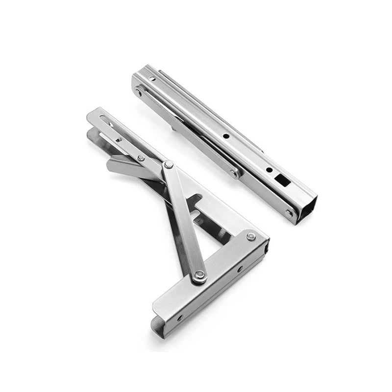 2 pçs suportes 8-20 polegada decorativo suporte de prateleira de parede 304 suporte triangular de aço inoxidável suporte de mesa dobrável