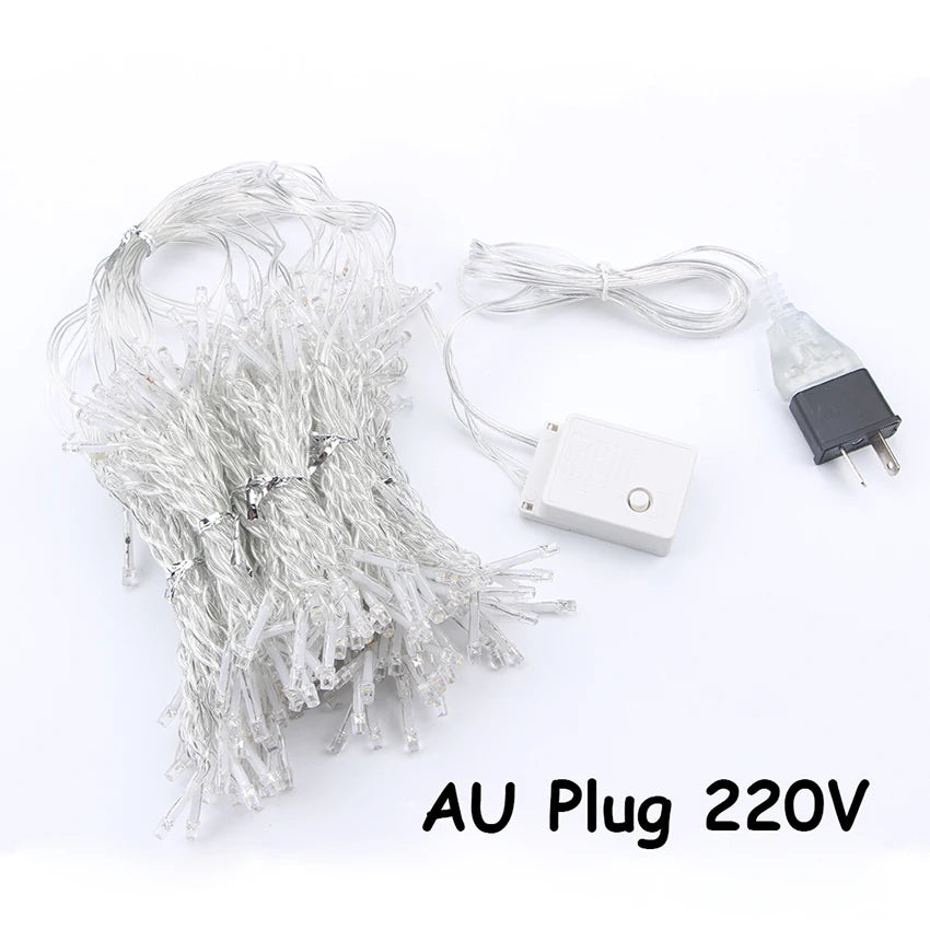 2x 2/3x 2/6x3m luz da corda de fadas do casamento natal 300 led guirlanda do feriado para festa jardim ao ar livre casa rua cortina decoração