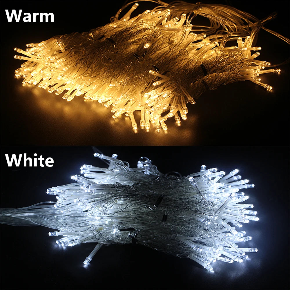 2x 2/3x 2/6x3m luz da corda de fadas do casamento natal 300 led guirlanda do feriado para festa jardim ao ar livre casa rua cortina decoração