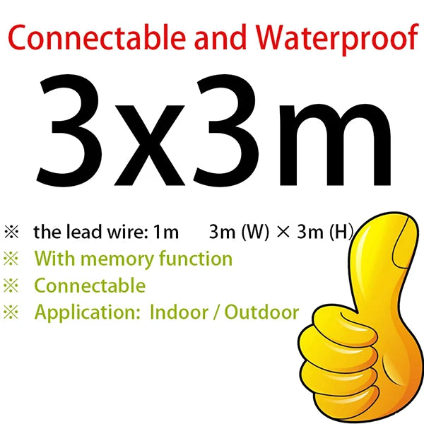 2x 2/3x 2/6x3m luz da corda de fadas do casamento natal 300 led guirlanda do feriado para festa jardim ao ar livre casa rua cortina decoração