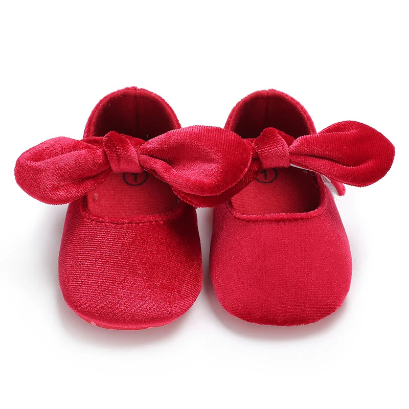 Christmas Baby Shoes Soft Soles Toddler Shoes for Girls 0-1 Year Old Red Casual Toddler Shoes for Children