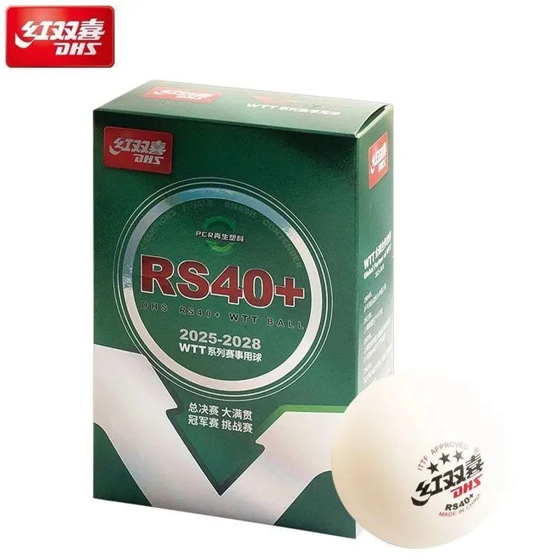 DHS 3-Star RS40+ Ball 2025-2028 WTT Competição ITTF 3 Star Bola de tênis de mesa DHS Bola de pingue-pongue