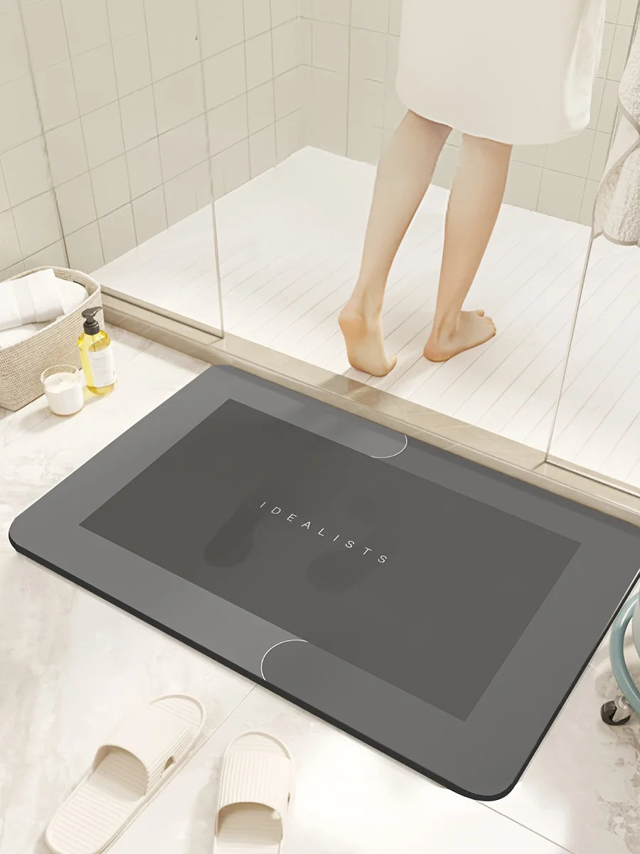 Tapete de banho de terra diatomácea super absorvente antiderrapante de secagem rápida tapete macio para banheiro chuveiro lavanderia quarto cozinha rv