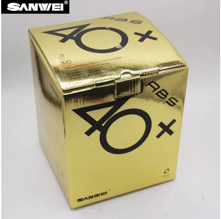 50/100 pçs sanwei 3 estrelas bolas de tênis de mesa abs novo material costurado bolas de ping pong 40 + profissional bola de ping pong treinamento do clube