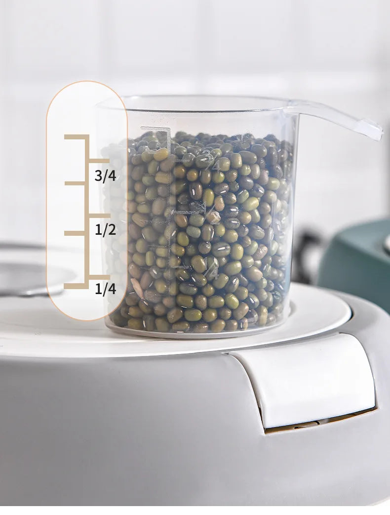 Balde de arroz de pressão doméstico selado à prova de umidade farinha de grãos lã para animais de estimação comida para cães lata de armazenamento de alimentos