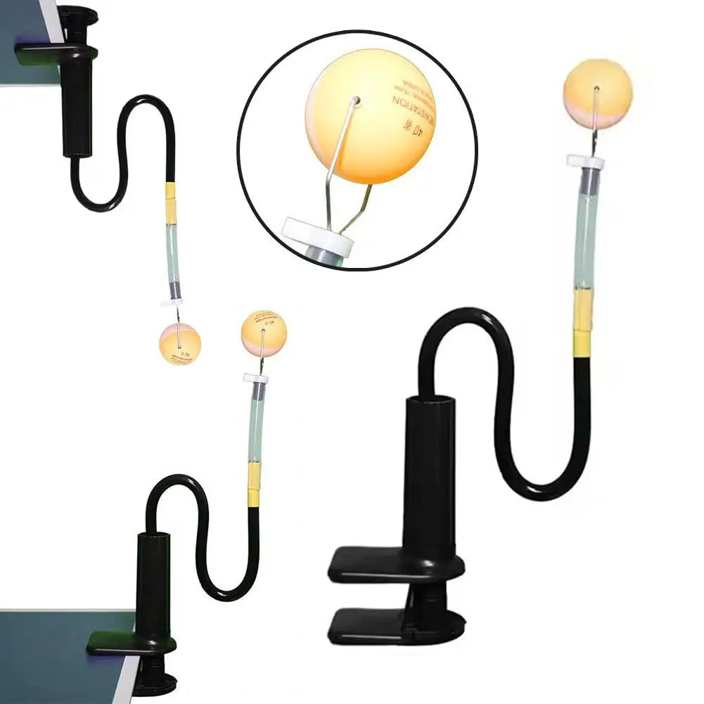 Equipamento profissional de treinamento de tênis de mesa, robô fixo de treinamento de pingue-pongue com braçadeira de mesa, dispositivo de servir para treinamento
