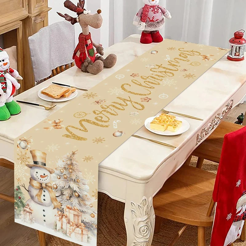 Corredor de mesa de natal decoração de feliz natal para decoração de festa de natal 2025 Navidad Notal Noel ornamento feliz ano novo 2026