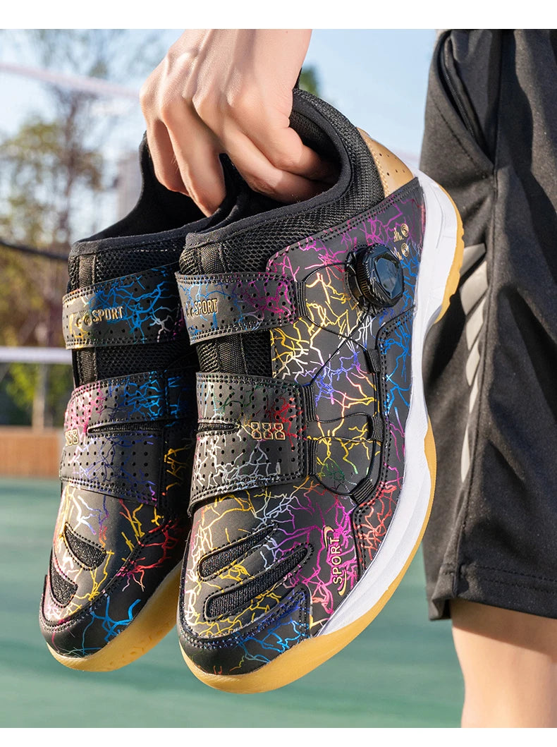 Sapatos de tênis de mesa dos homens sapatos esportivos ao ar livre treinamento anti deslizamento badminton sapatos casuais feminino profissional campo chuteiras tamanho 35-45