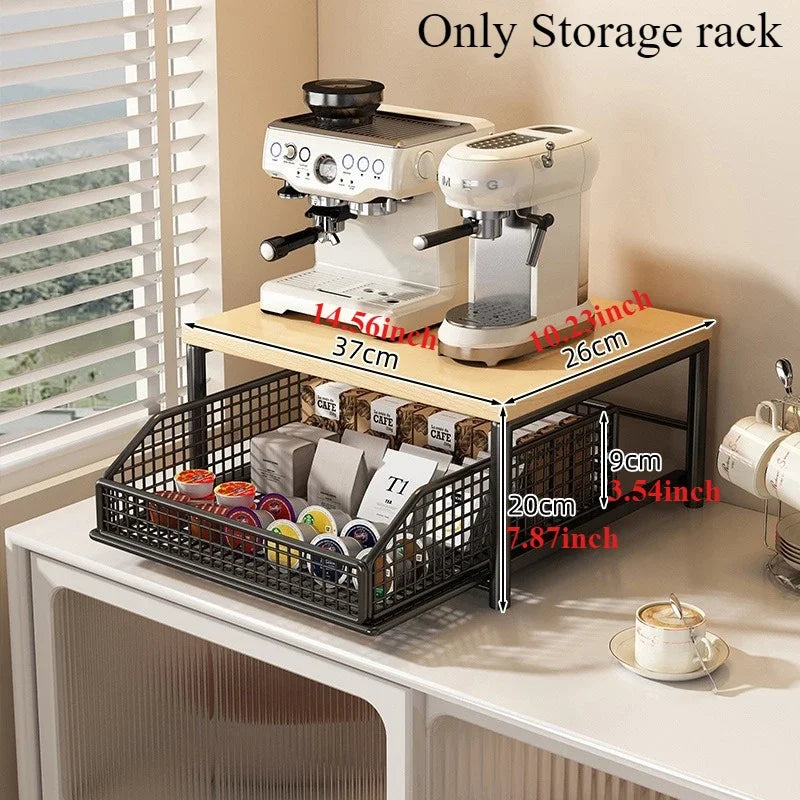 Organizador de prateleira de microondas de cozinha moderna-estante de armazenamento de bancada que economiza espaço para eletrodomésticos rack de armazenamento para design elegante