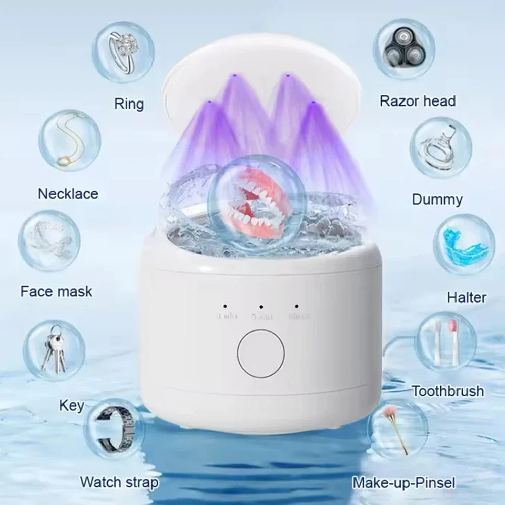 Xiaomi máquina de limpeza ultrassônica óculos máquina de lavar aparelho doméstico relógios jóias três velocidade cronometragem máquina limpeza