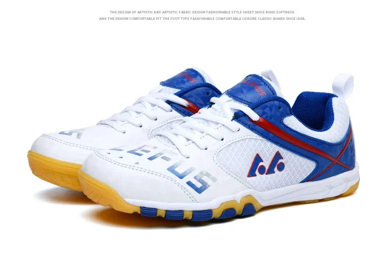 Tênis de mesa para homens e mulheres, leve, tênis de treinamento ao ar livre, respirável, com renda, homem atlético, tênis de badminton