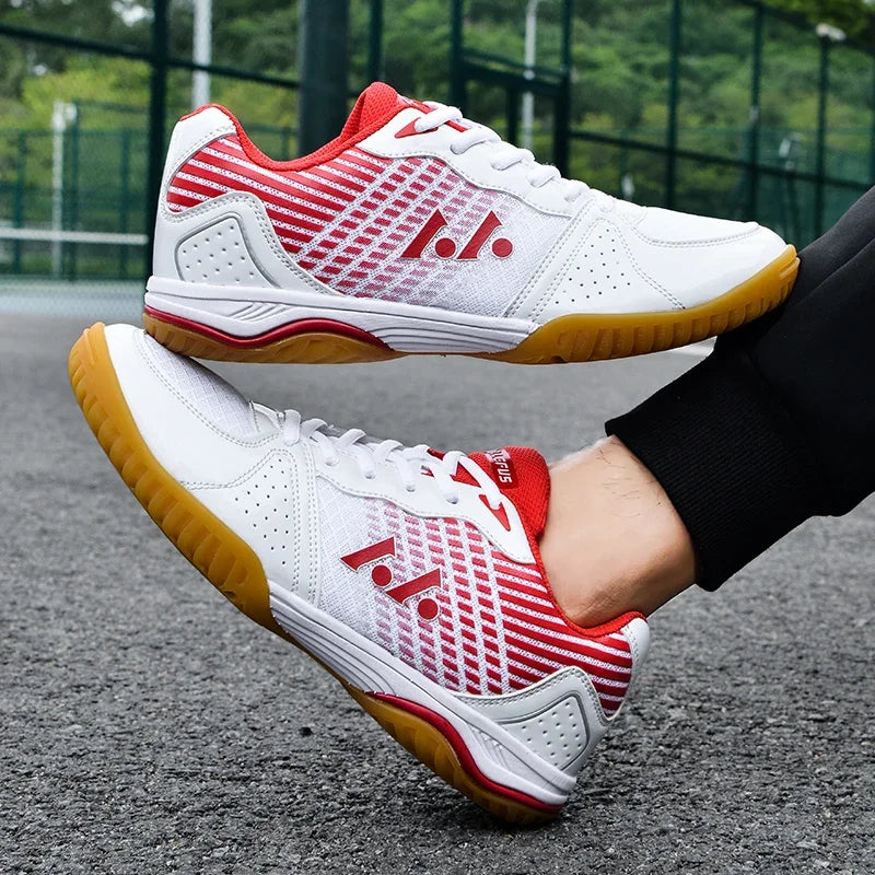 Tênis de mesa resistente ao desgaste sapato esportivo das mulheres dos homens antiderrapante respirável treinamento de esportes ao ar livre tênis de mesa