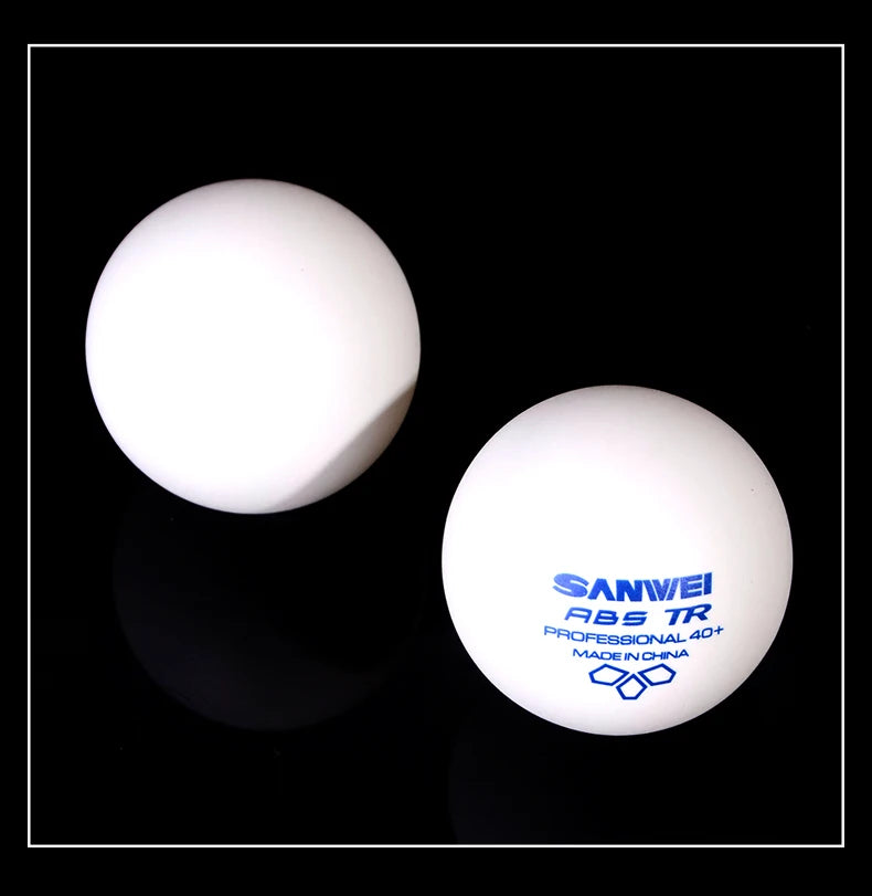 SANWEI TR 3 estrelas bolas de tênis de mesa 40 + ABS novo material com costura durável profissional bolas de pingue-pongue para treinamento 50/100 peças