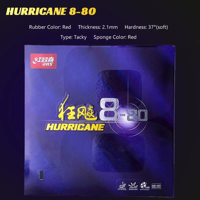 Original dhs furacão8-80 furacão 8-80 pips-in H8-80 tênis de mesa borracha ping pong tenis de mesa furacão-8-80