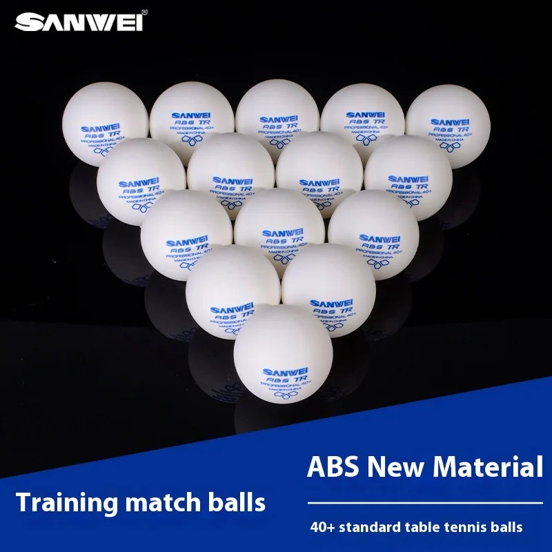 SANWEI TR 3 estrelas bolas de tênis de mesa 40 + ABS novo material com costura durável profissional bolas de pingue-pongue para treinamento 50/100 peças