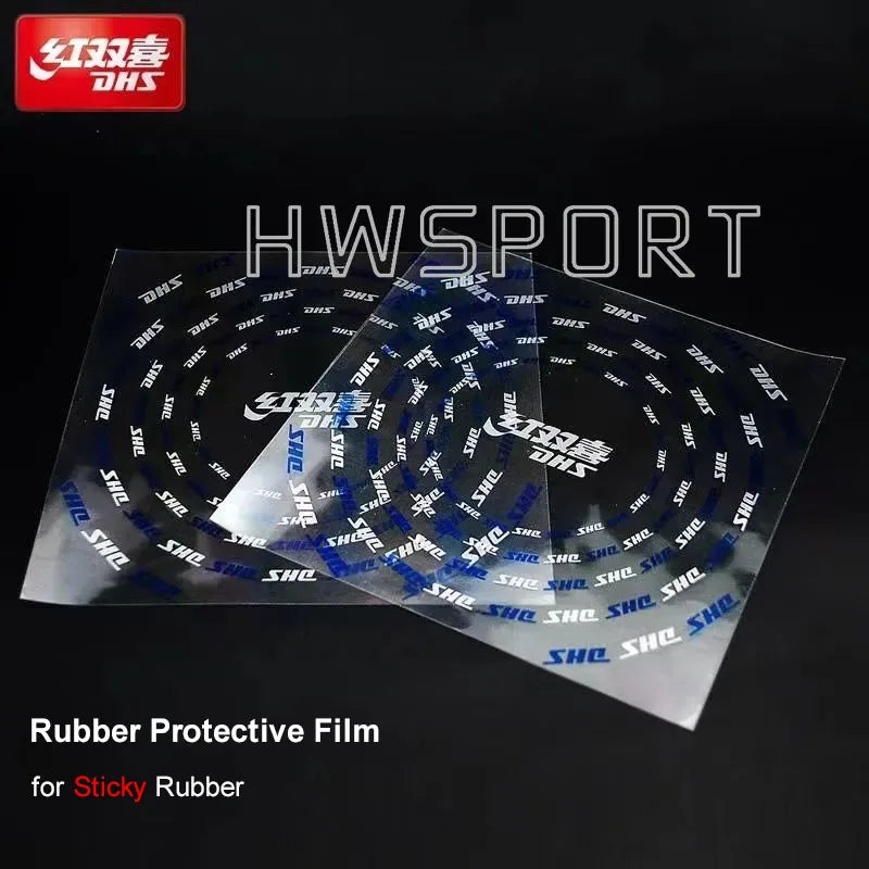 Película protetora de borracha para tênis de mesa DHS 2 peças para acessórios de pingue-pongue de borracha não pegajosa