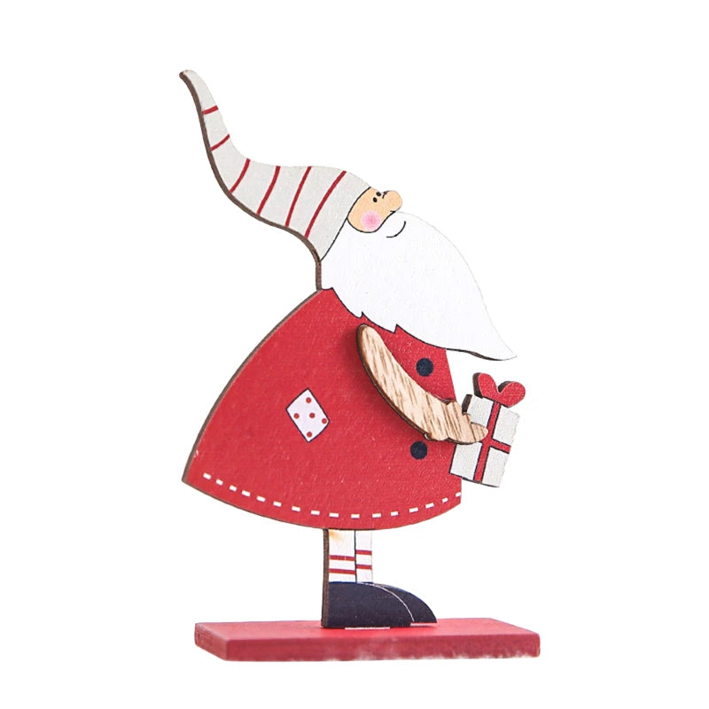 Árvore de Natal artesanal para crianças DIY, madeira estéreo, layout de cena, decorações de Natal, ornamentos quentes