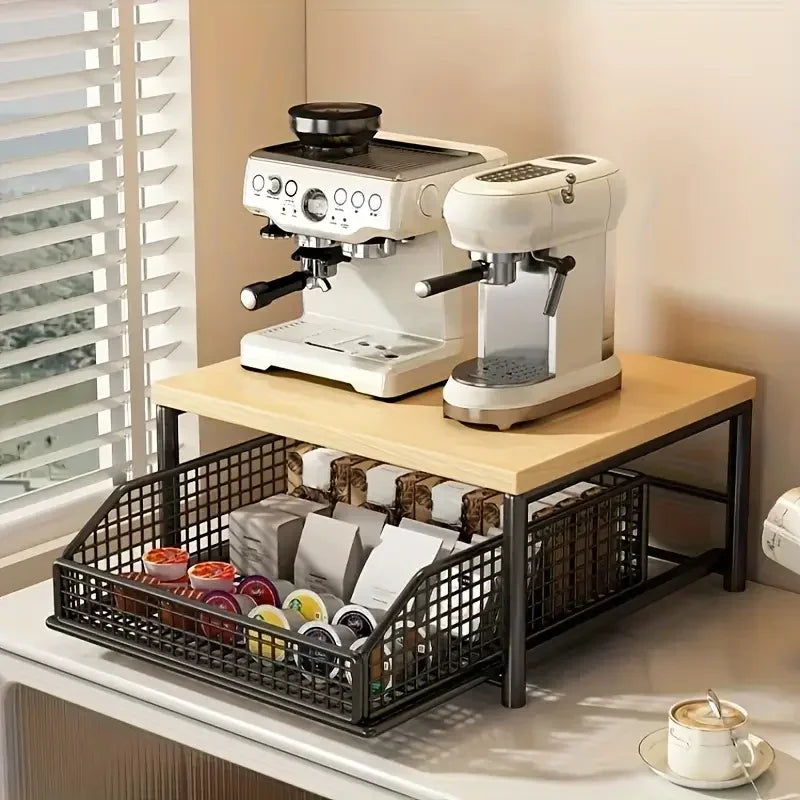 Organizador de prateleira de microondas de cozinha moderna-estante de armazenamento de bancada que economiza espaço para eletrodomésticos rack de armazenamento para design elegante
