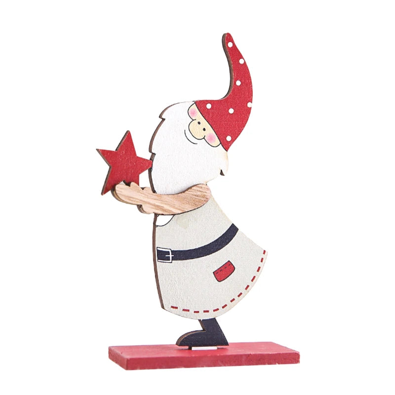 Árvore de Natal artesanal para crianças DIY, madeira estéreo, layout de cena, decorações de Natal, ornamentos quentes