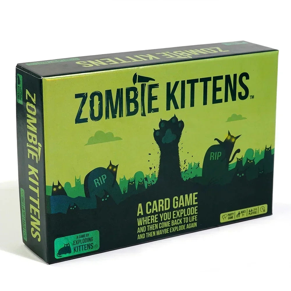 Jogo de cartas Zombie Kittens Diversos Jogos de cartas familiares para adultos Adolescentes Crianças para jogo de entretenimento noturno 2-5 Playe