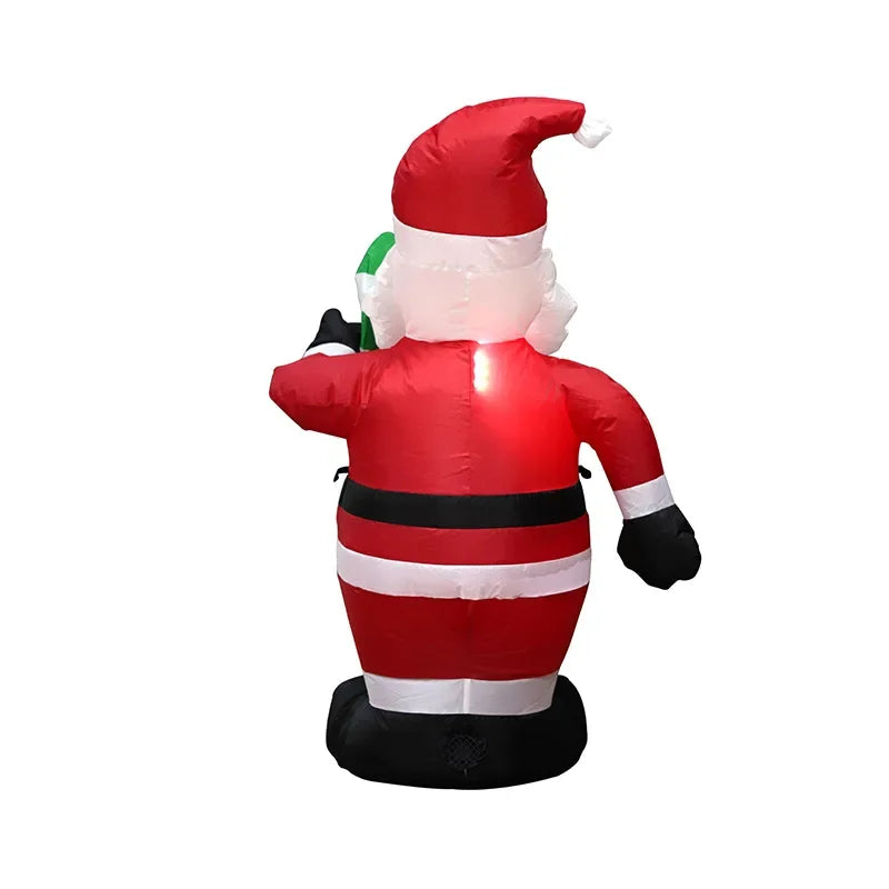 1pc decoração de natal brinquedo inflável presente boneco de neve pinguim embutido luzes led interior ao ar livre festa de ano novo diy decoração do jardim