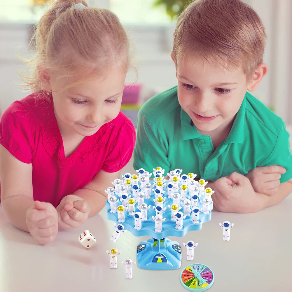 Spaceman Balance Tree Toy Set para crianças, jogo de equilíbrio infantil, presentes de balanceamento, jogos de interação pai-filho