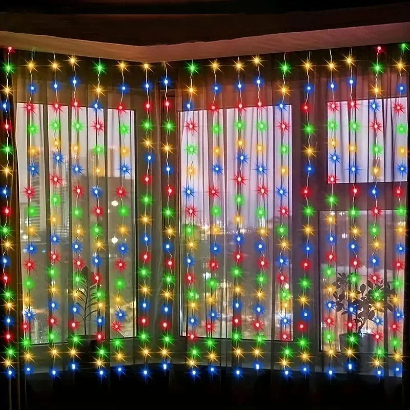 3/4/6m cortina led luzes da corda guirlanda usb festão controle remoto luzes da guirlanda de fadas decoração natal para o quarto casa