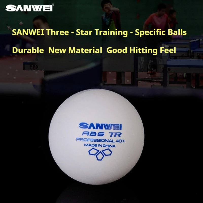 SANWEI TR 3 estrelas bolas de tênis de mesa 40 + ABS novo material com costura durável profissional bolas de pingue-pongue para treinamento 50/100 peças