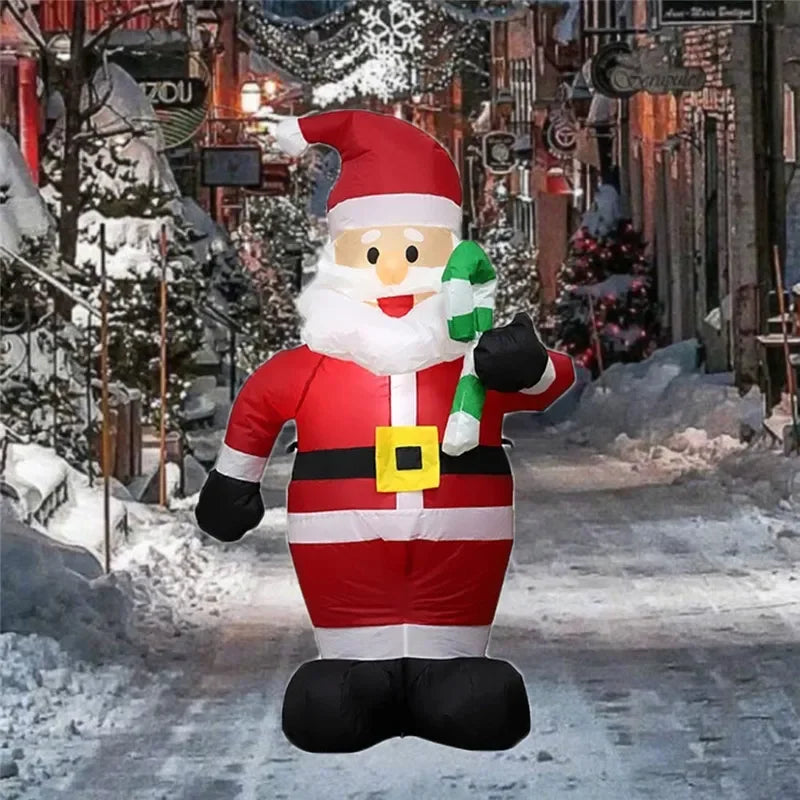 1pc decoração de natal brinquedo inflável presente boneco de neve pinguim embutido luzes led interior ao ar livre festa de ano novo diy decoração do jardim