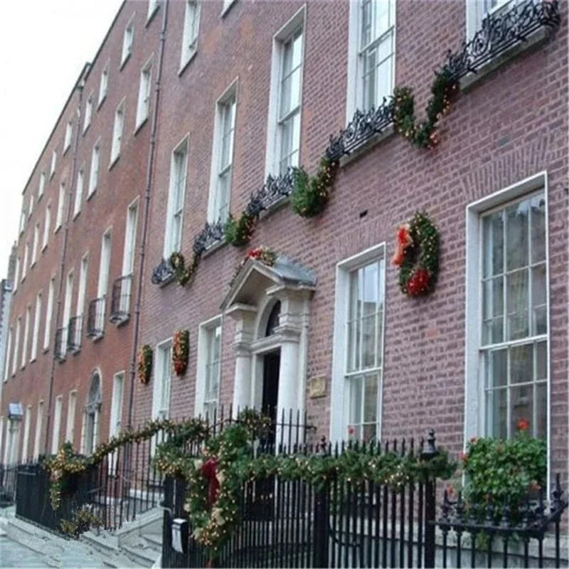 2m decoração de véspera de natal bar topos fita guirlanda árvore de natal ornamentos de cozinha festa de casamento decoração de natal prop