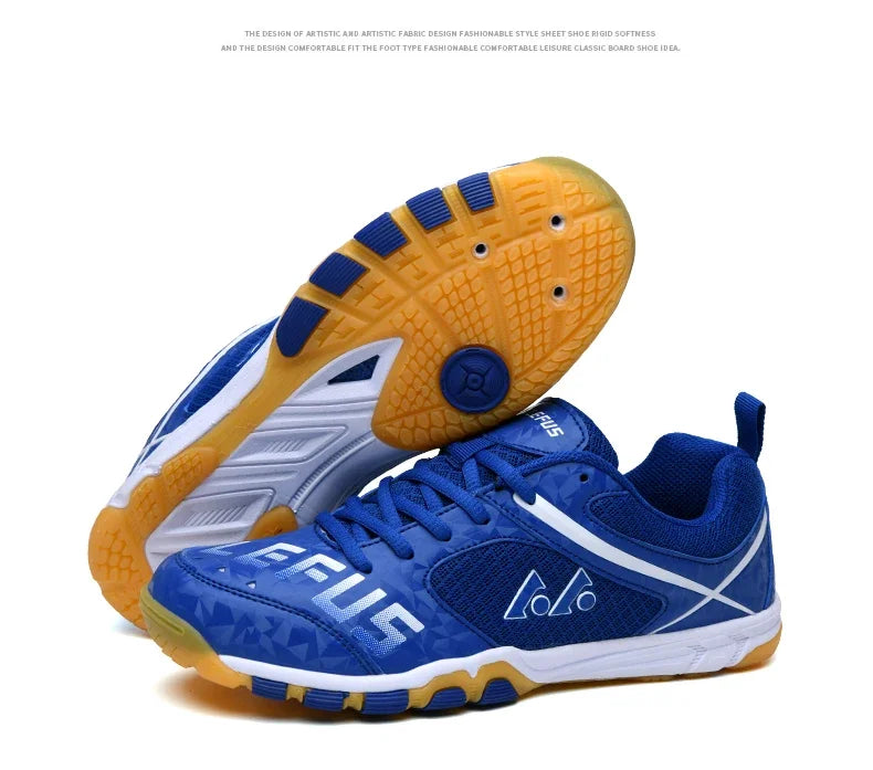 Tênis de mesa para homens e mulheres, leve, tênis de treinamento ao ar livre, respirável, com renda, homem atlético, tênis de badminton