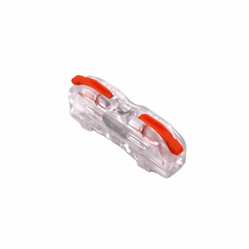 Conector de fio 222-412 blocos terminais de emenda de 2 pinos led iluminação de tira conectores rápidos elétricos mini conector de trilho condutor