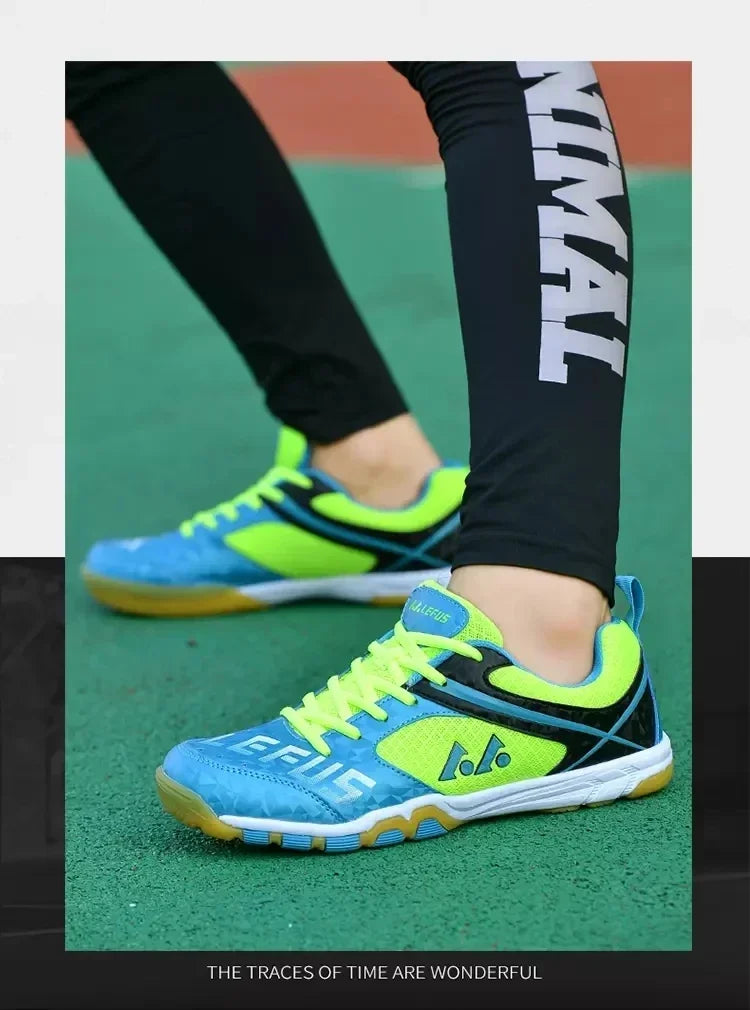 Tênis de mesa resistente ao desgaste sapato esportivo das mulheres dos homens antiderrapante respirável treinamento de esportes ao ar livre tênis de mesa