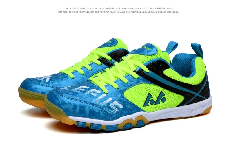 Tênis de mesa para homens e mulheres, leve, tênis de treinamento ao ar livre, respirável, com renda, homem atlético, tênis de badminton