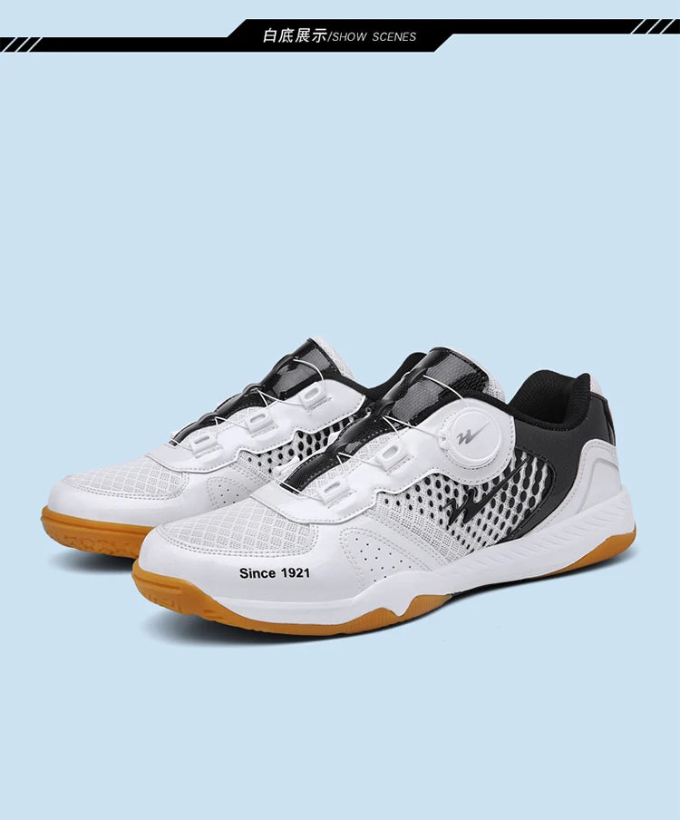 Tênis de mesa profissional tênis de mesa respirável sapatos de tênis de laço rápido calçado de treinamento confortável