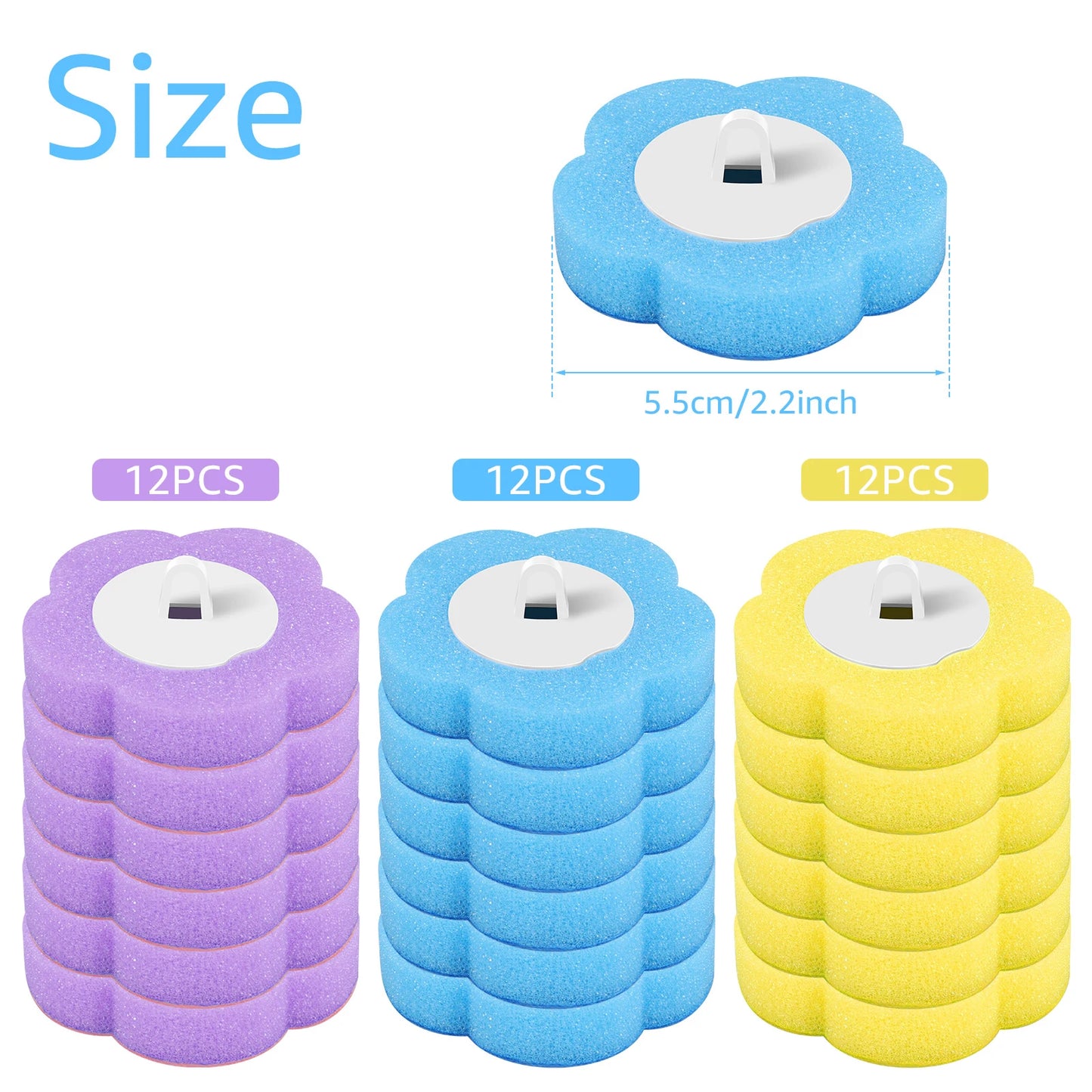 18/36 pçs escova de toalete com kits de cabeça de substituição descartáveis atualizar alça longa escova de limpeza do banheiro para casa acessórios wc