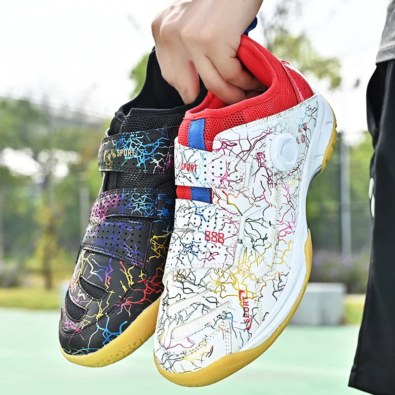 Sapatos de tênis de mesa dos homens sapatos esportivos ao ar livre treinamento anti deslizamento badminton sapatos casuais feminino profissional campo chuteiras tamanho 35-45