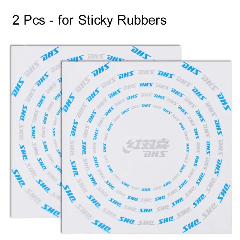 Película protetora de borracha para tênis de mesa DHS 2 peças para acessórios de pingue-pongue de borracha não pegajosa