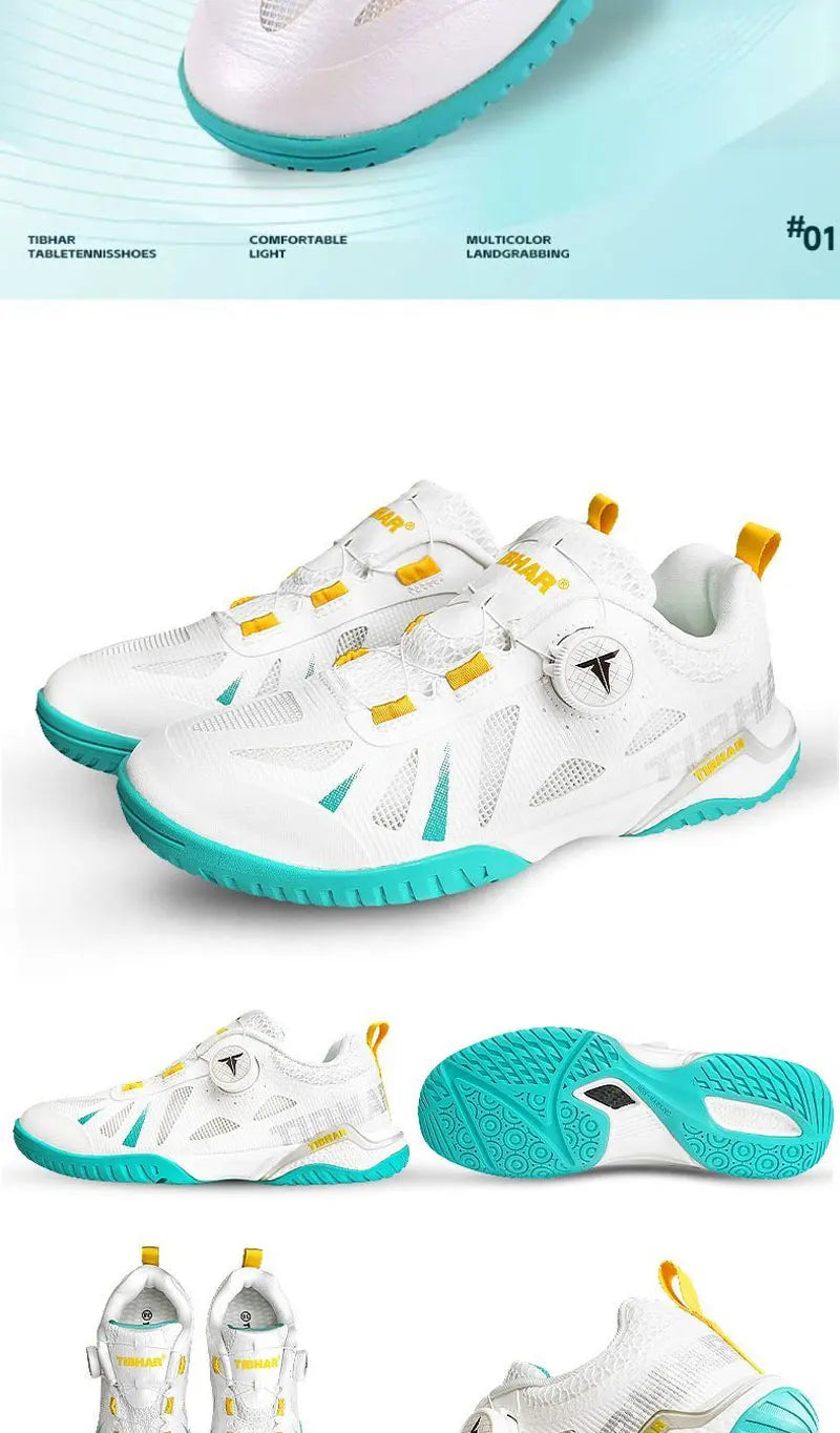Tibhar tênis de mesa masculino feminino tênis esportivos leves para jogadores de ping pong avançados