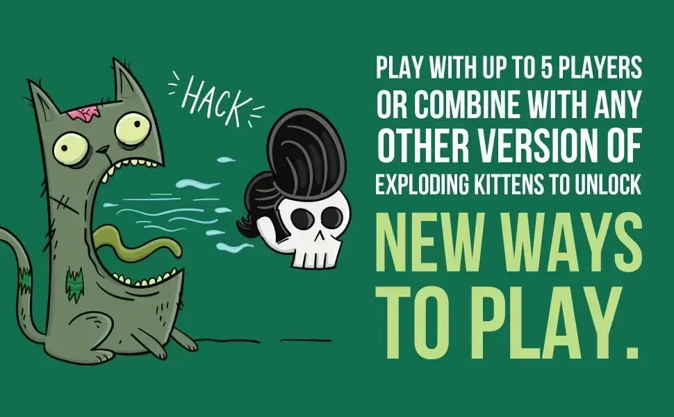 Jogo de cartas Zombie Kittens Diversos Jogos de cartas familiares para adultos Adolescentes Crianças para jogo de entretenimento noturno 2-5 Playe