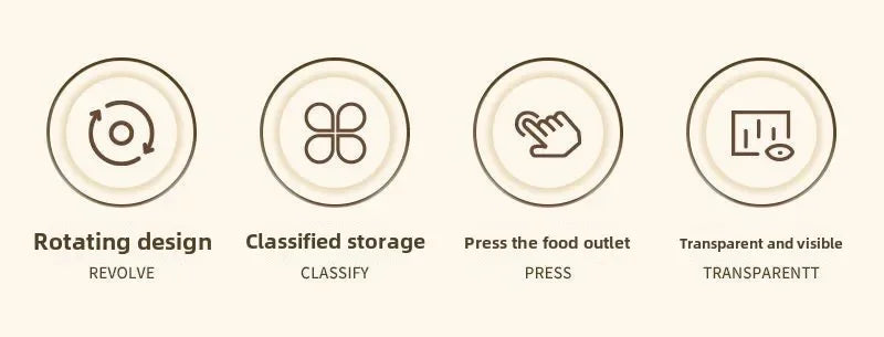 Balde de arroz rotativo para armazenamento de grãos domésticos, à prova de insetos e umidade, tanque de armazenamento de arroz selado doméstico