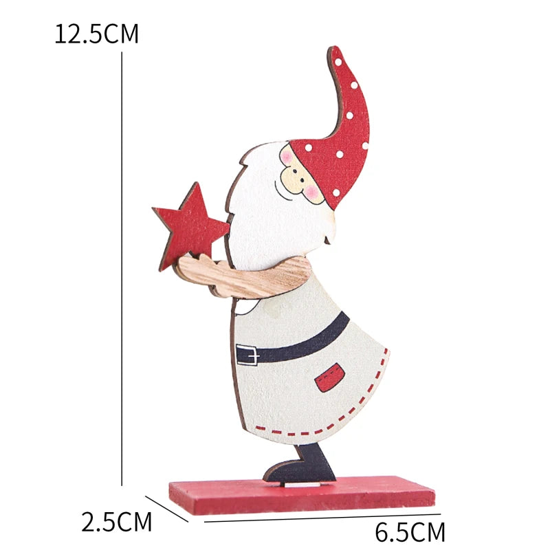 Árvore de Natal artesanal para crianças DIY, madeira estéreo, layout de cena, decorações de Natal, ornamentos quentes