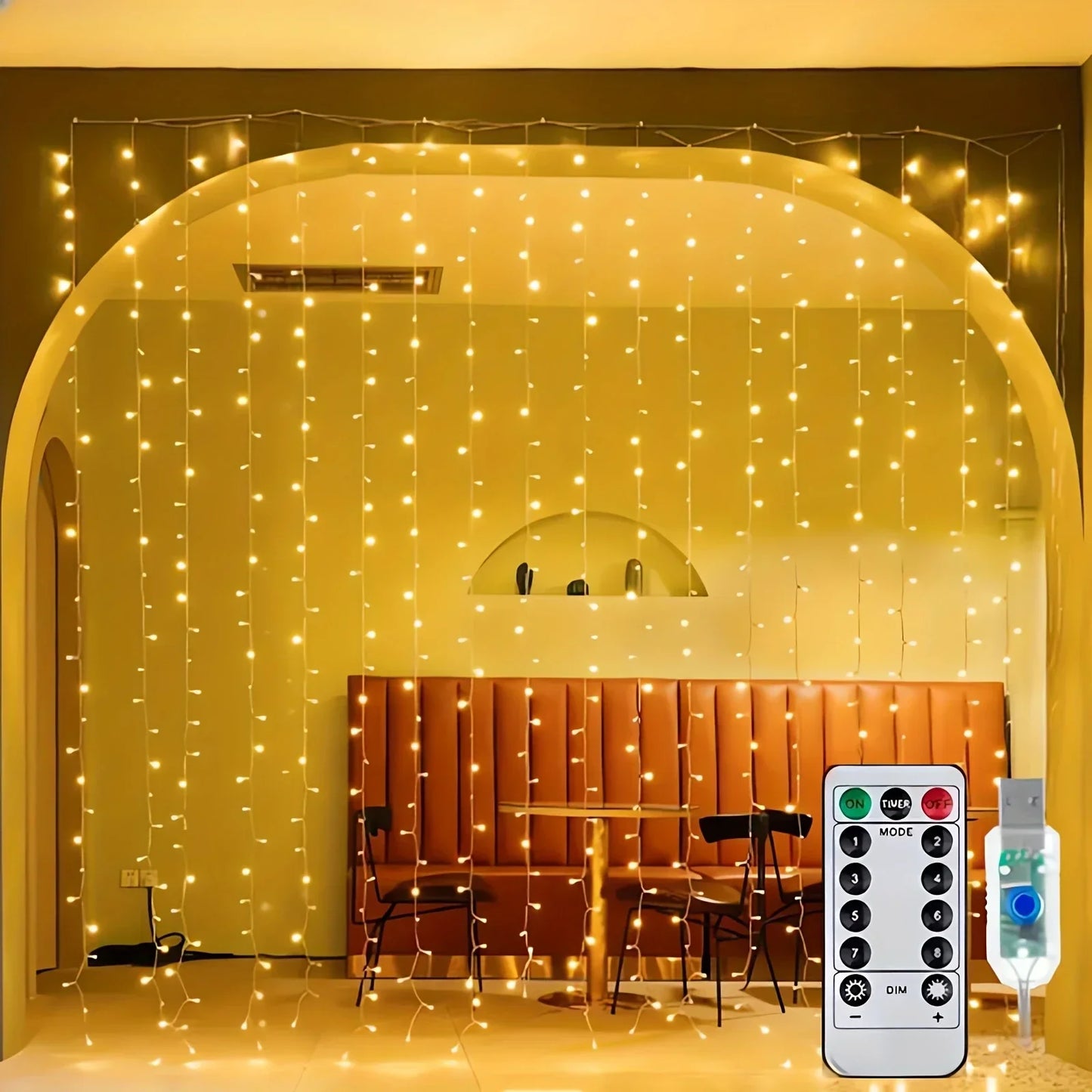 Controle remoto usb luzes de fadas 3 4 6 metros led cortina luzes da corda para o natal casa decoração do quarto festa festiva