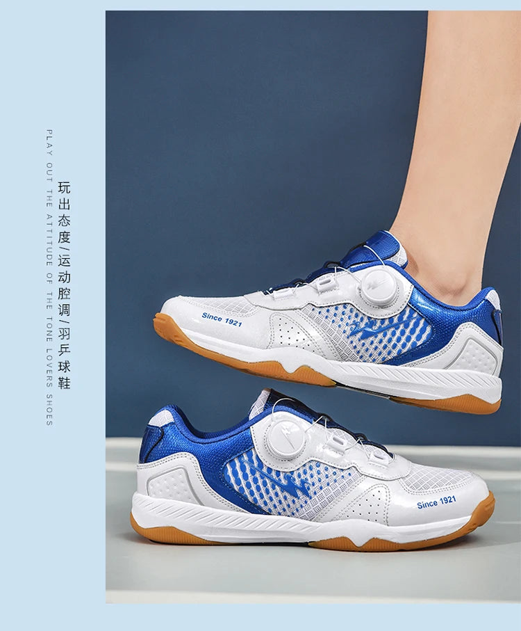 Tênis de mesa profissional tênis de mesa respirável sapatos de tênis de laço rápido calçado de treinamento confortável