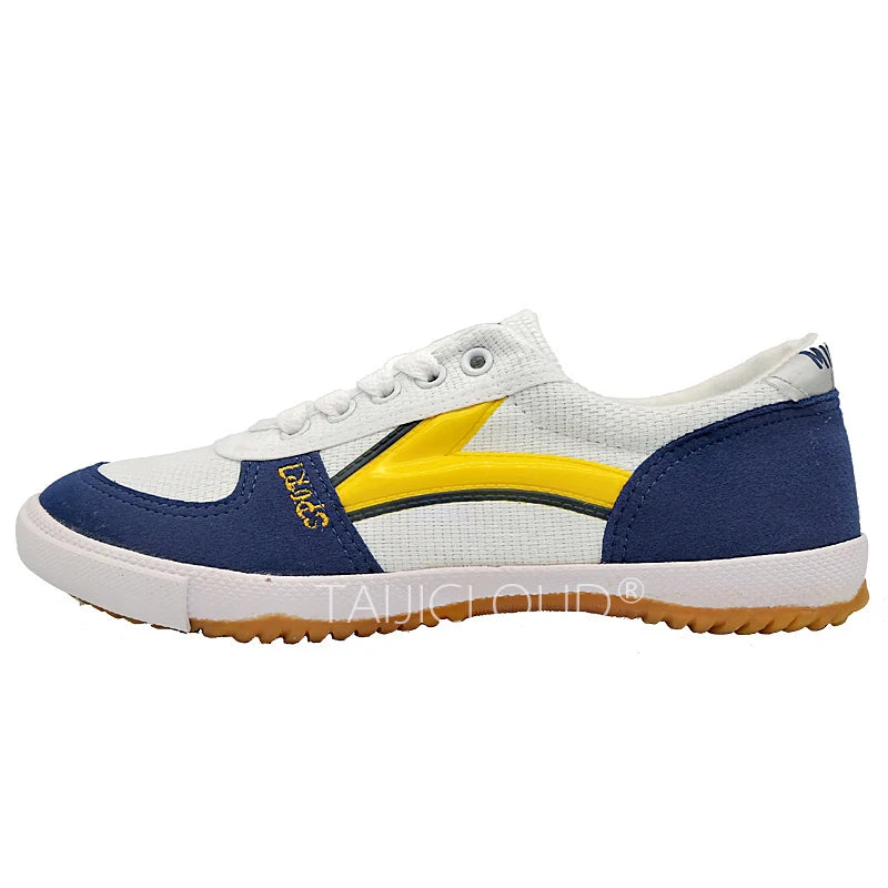 Tênis de mesa para homens e mulheres, tênis de treinamento de lona, sola de tendão de vaca, antiderrapante