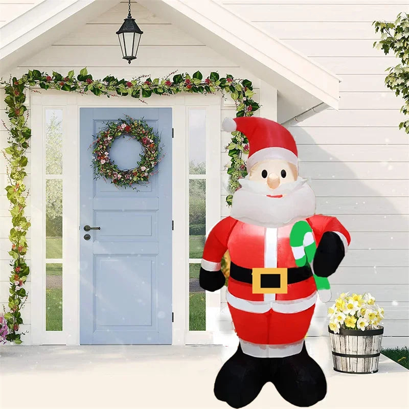 1pc decoração de natal brinquedo inflável presente boneco de neve pinguim embutido luzes led interior ao ar livre festa de ano novo diy decoração do jardim